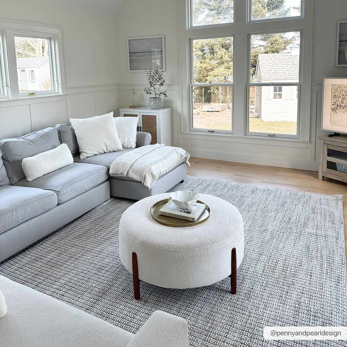 Gowan Cream Area Rug by Boutique Rugs featuring a soft, textured cream design on a plush rug for living room or bedroom decor.