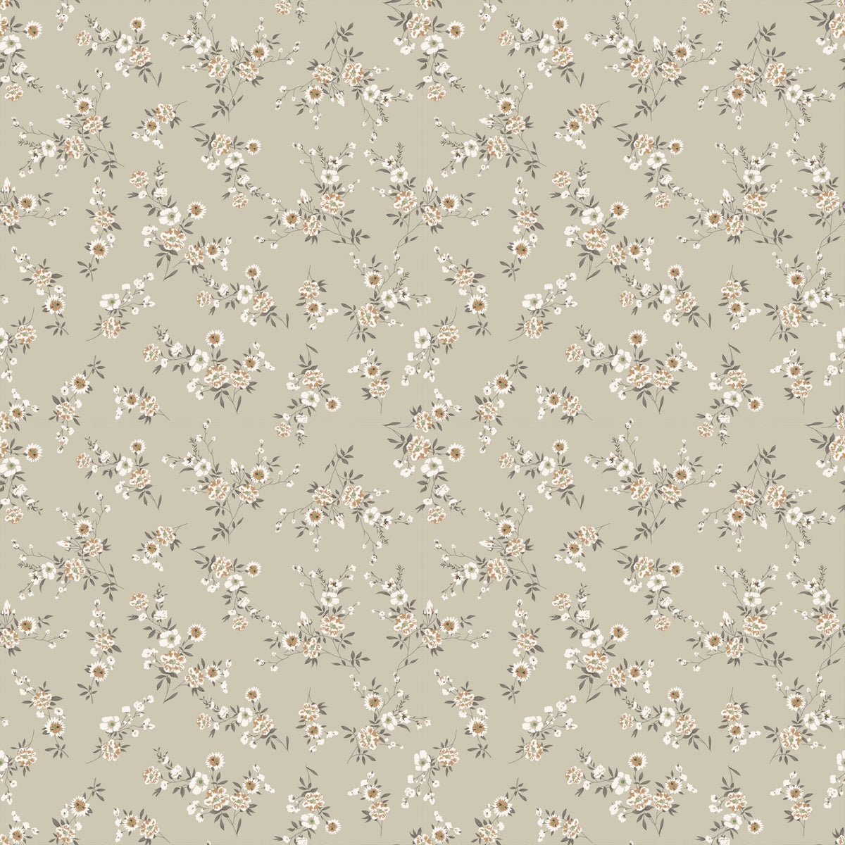 Vintage Meadow wallpaper by North and Finch featuring a classic floral meadow pattern in soft, muted colors.