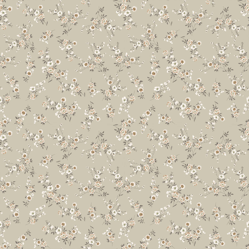 Vintage Meadow wallpaper by North and Finch featuring a classic floral meadow pattern in soft, muted colors.