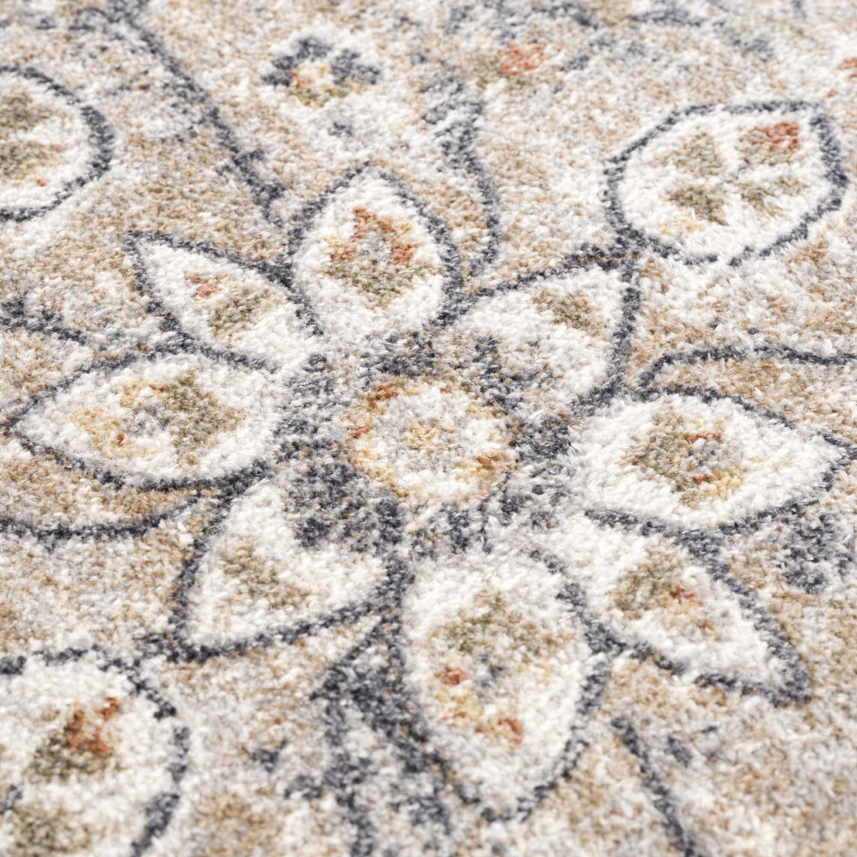 Textured Boutique Rugs Hiti Cream Flat Pile Washable Rug with soft, plush surface and subtle cream color, suitable for living spaces.