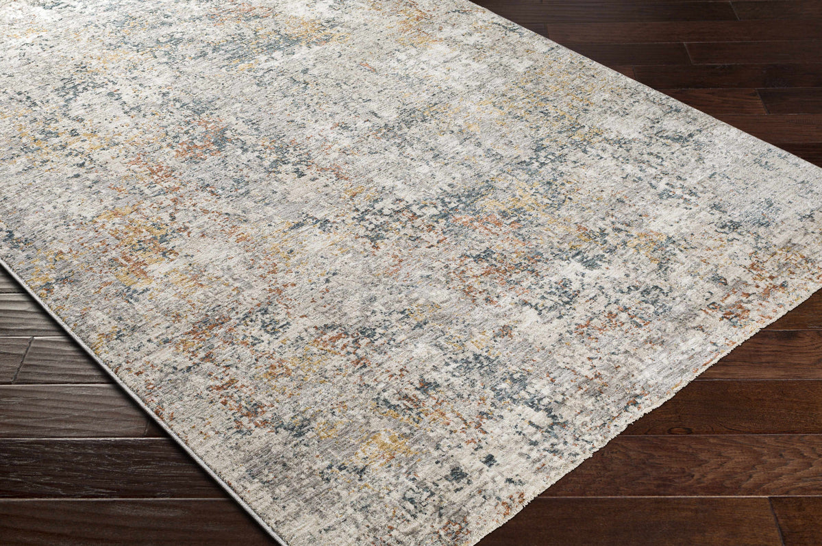 Corner view of the Lydney Luxe Rug by Boutique Rugs, showcasing its plush texture and elegant design in neutral tones.