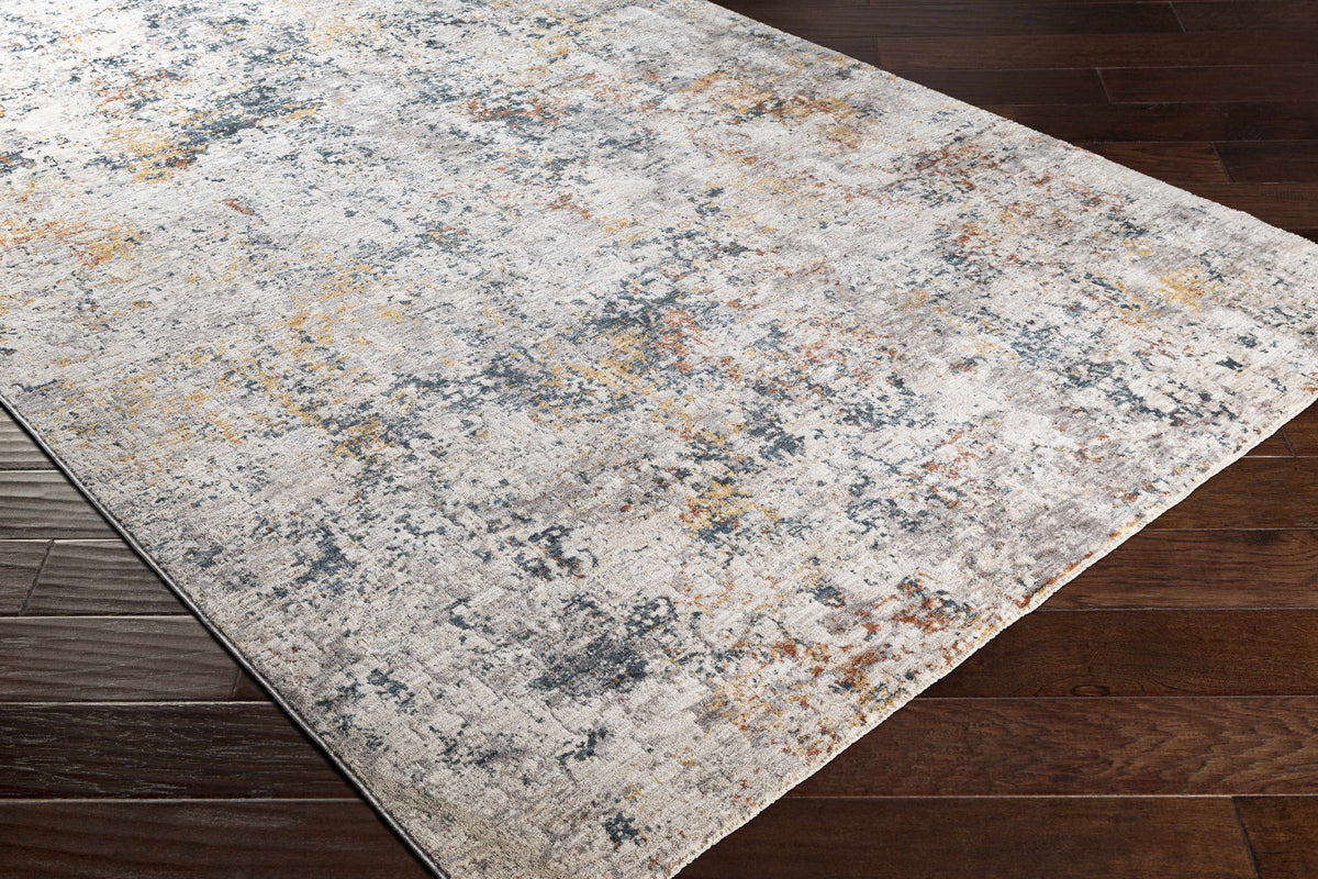 Corner view of the Lydney Luxe Rug by Boutique Rugs, showcasing its plush texture and elegant pattern in a cozy living space.