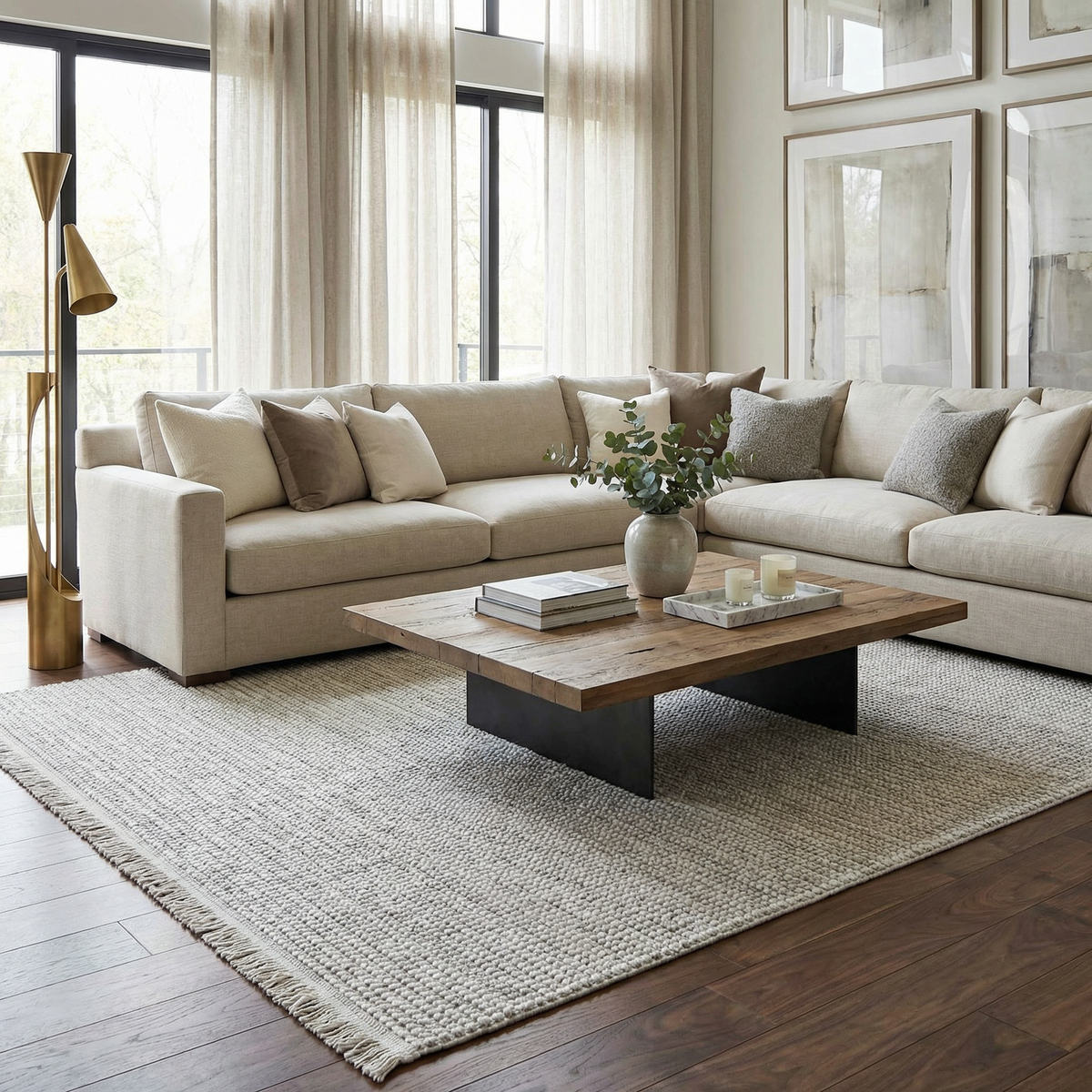 Gowan Cream Area Rug by Boutique Rugs featuring a soft, textured cream design suitable for living rooms or bedrooms.