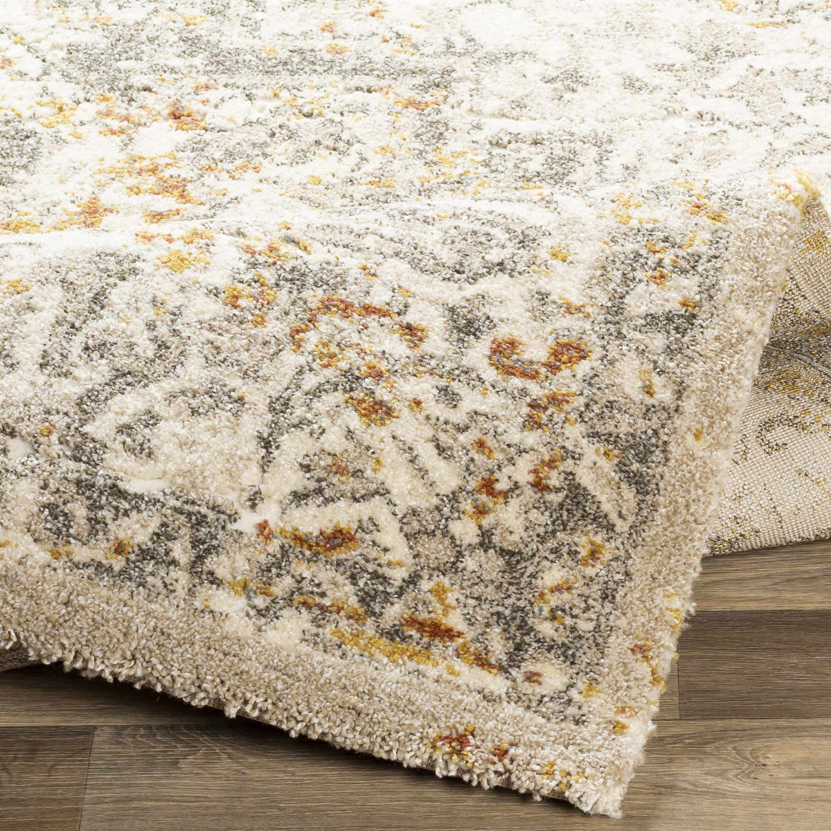 Boutique Rugs Stockwell Thick Luxe Rug folded, showcasing plush texture and rich color, ideal for luxurious home decor.