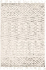 Beige hand-woven cotton rug from Valyermo by Boutique Rugs, featuring a textured, natural fiber design for cozy living spaces.